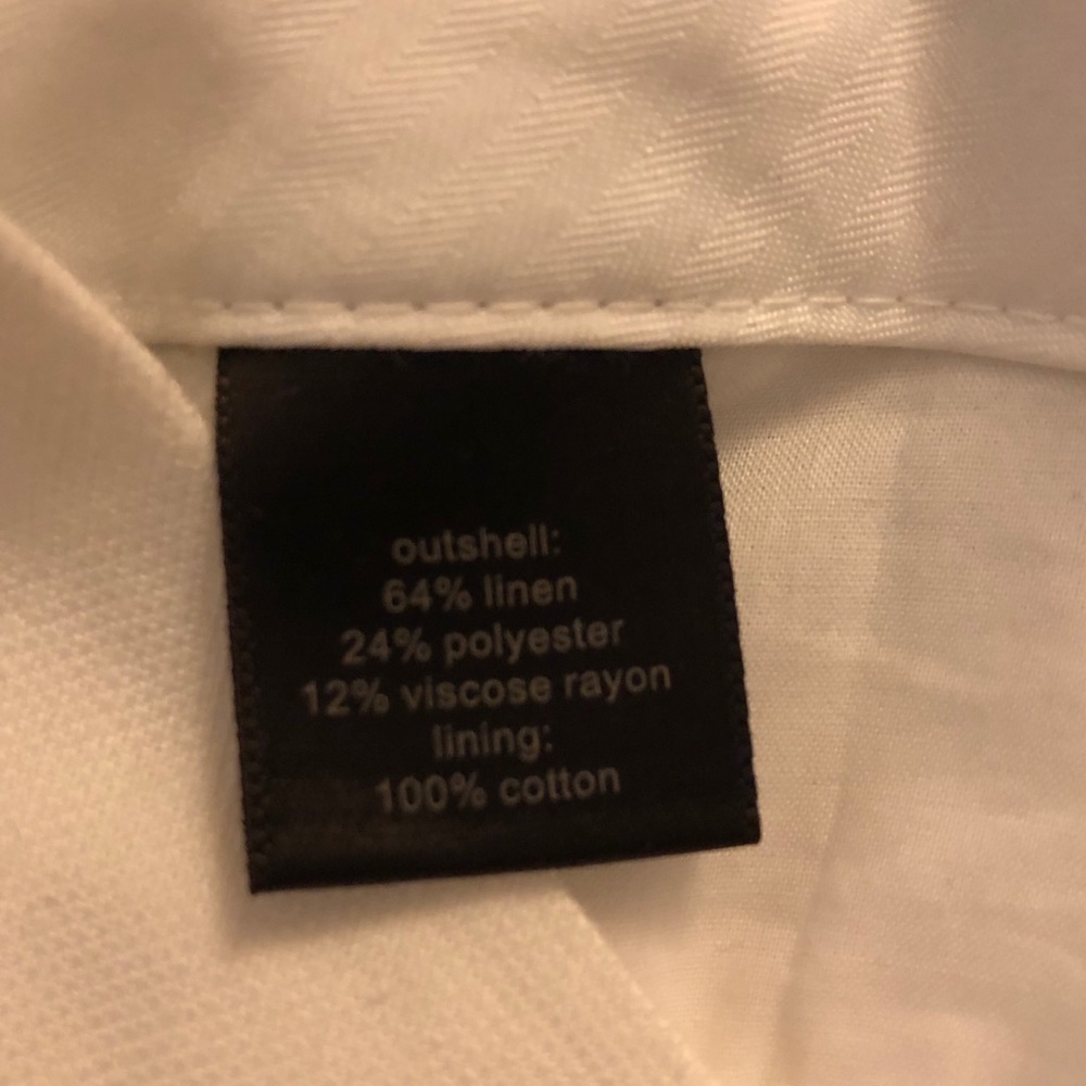 NWT: white linen dress pants - Picture 7 of 7